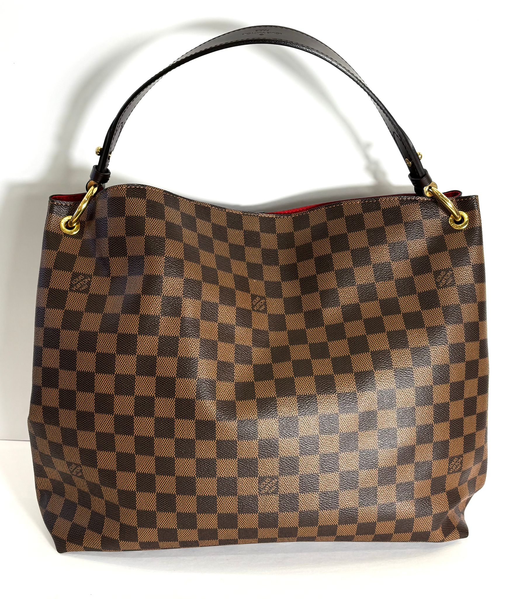 LOUIS VUITTON DAMIER EBENE GRACEFUL MM HOBO BAG