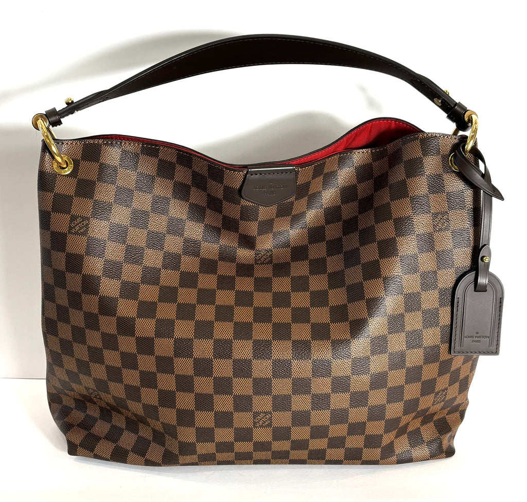 LOUIS VUITTON DAMIER EBENE GRACEFUL MM HOBO BAG
