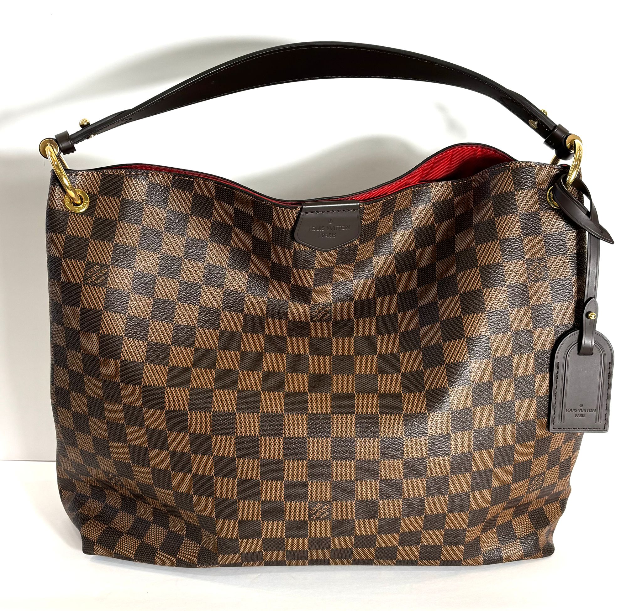 LOUIS VUITTON DAMIER EBENE GRACEFUL MM HOBO BAG