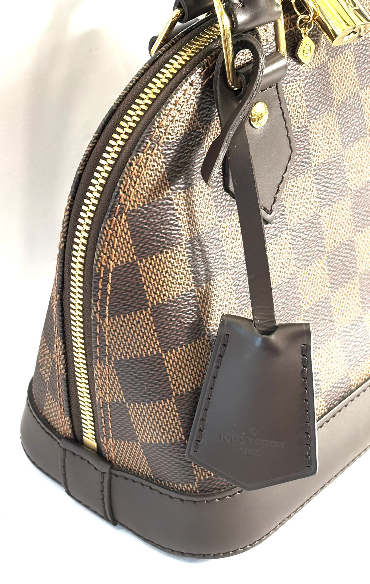 LOUIS VUITTON DAMIER EBENE CANVAS ALMA BB BAG