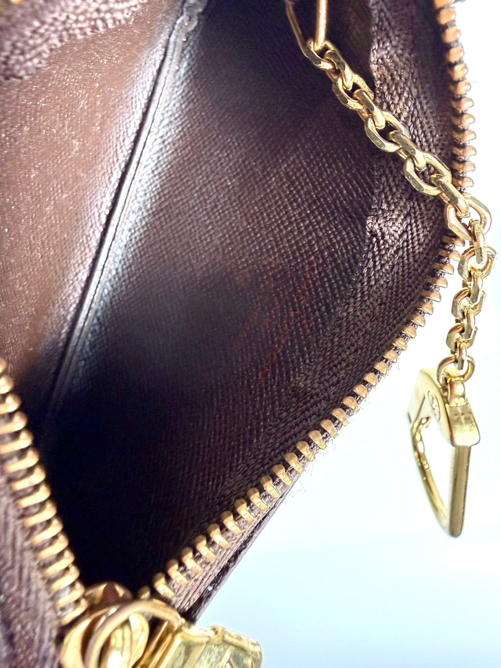 LOUIS VUITTON DAMIER EBENE CANVAS KEY POUCH