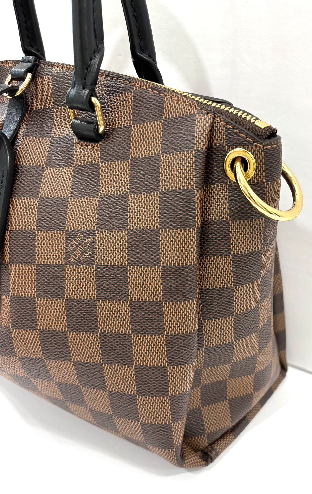 LOUIS VUITTON DAMIER EBENE ODEON PM SHOULDER BAG