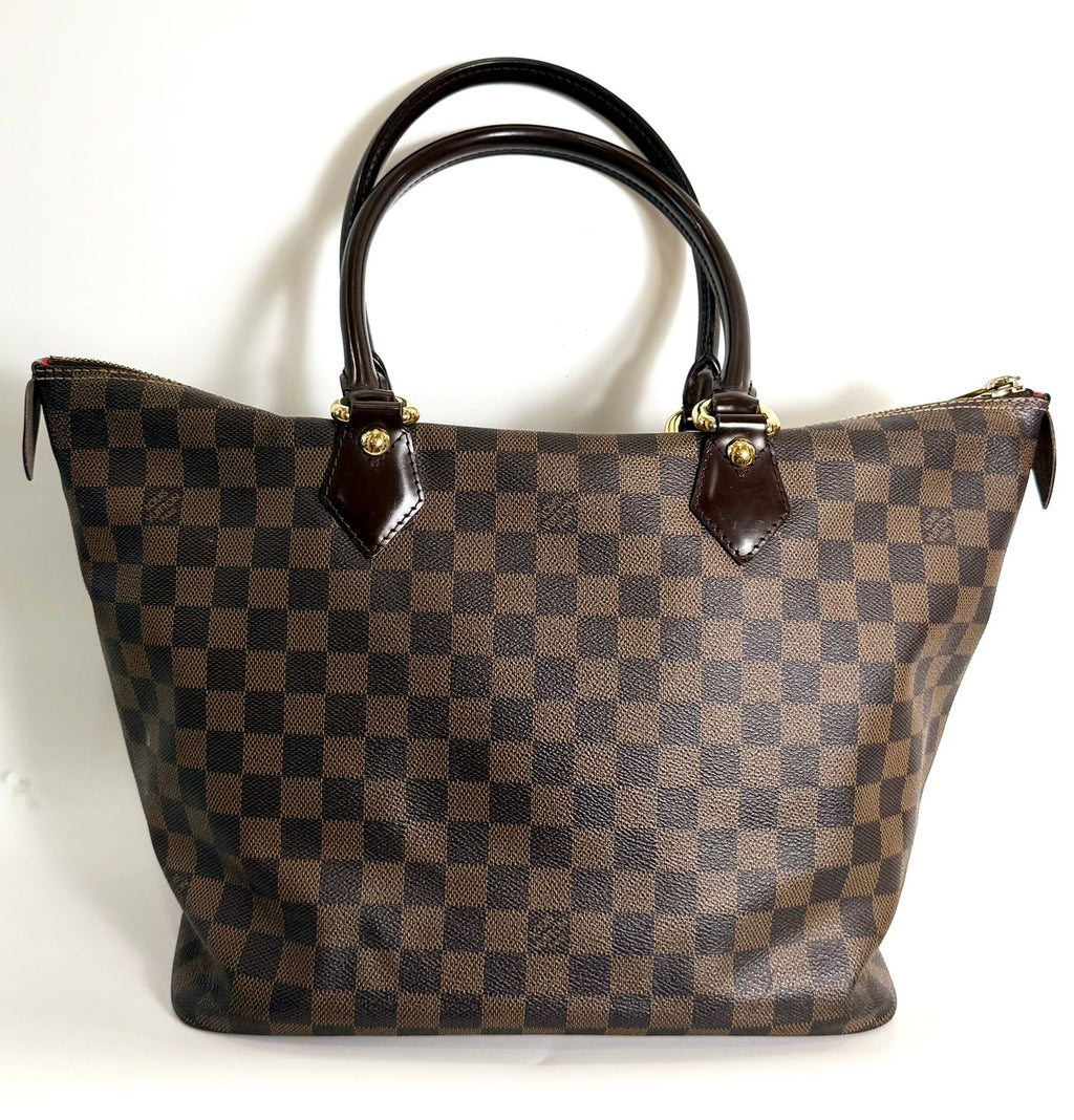 LOUIS VUITTON DAMIER EBENE SALEYA MM TOTE BAG