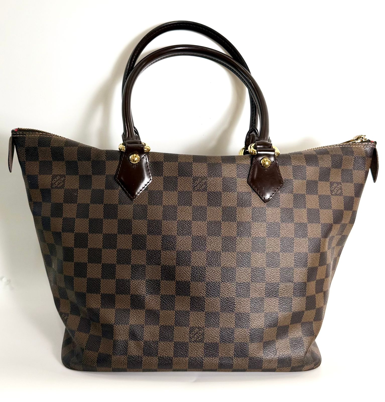 LOUIS VUITTON DAMIER EBENE SALEYA MM TOTE BAG