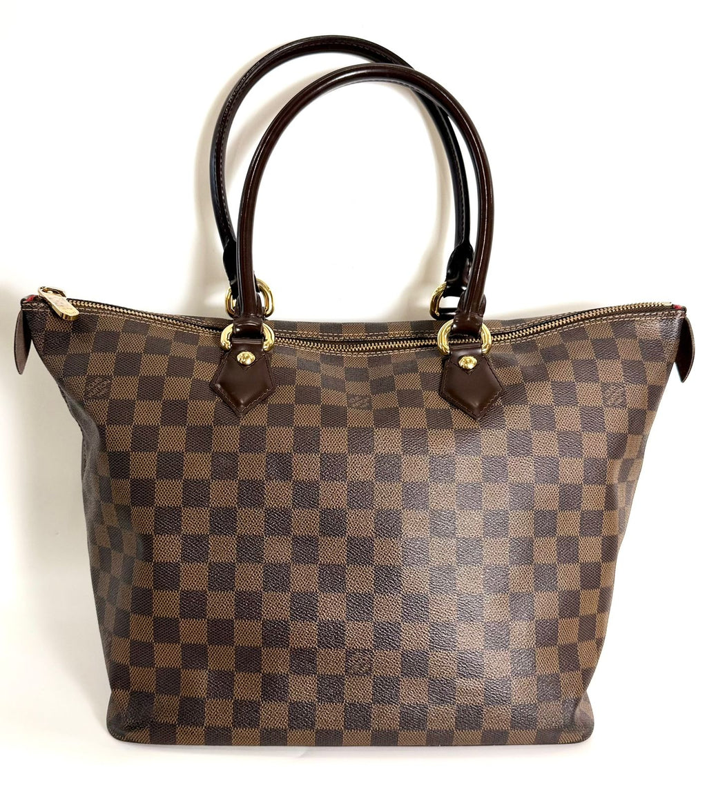 LOUIS VUITTON DAMIER EBENE SALEYA MM TOTE BAG