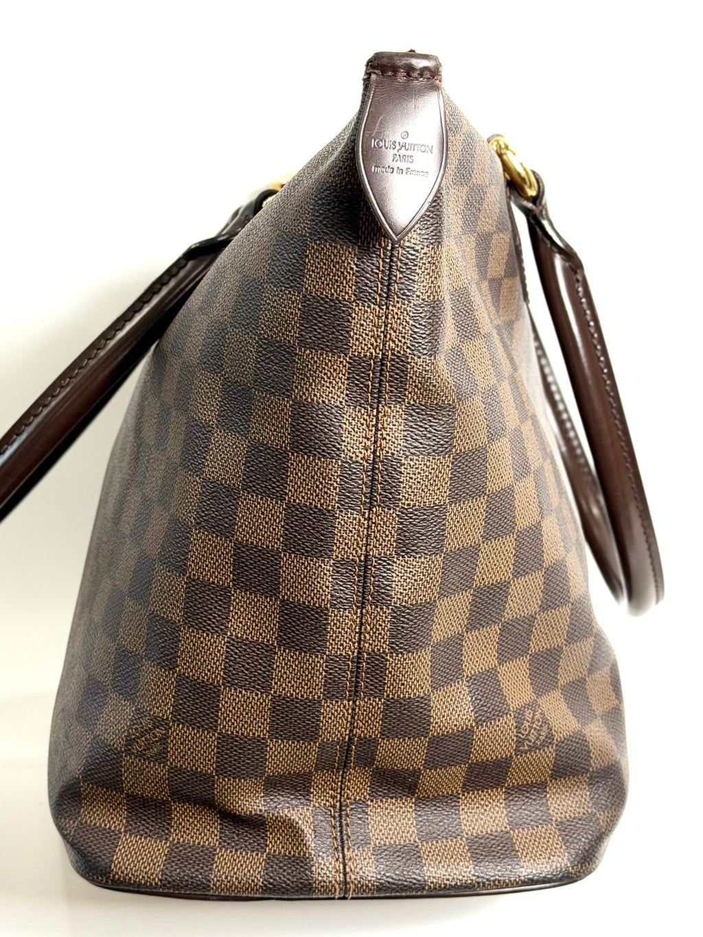 LOUIS VUITTON DAMIER EBENE SALEYA MM TOTE BAG