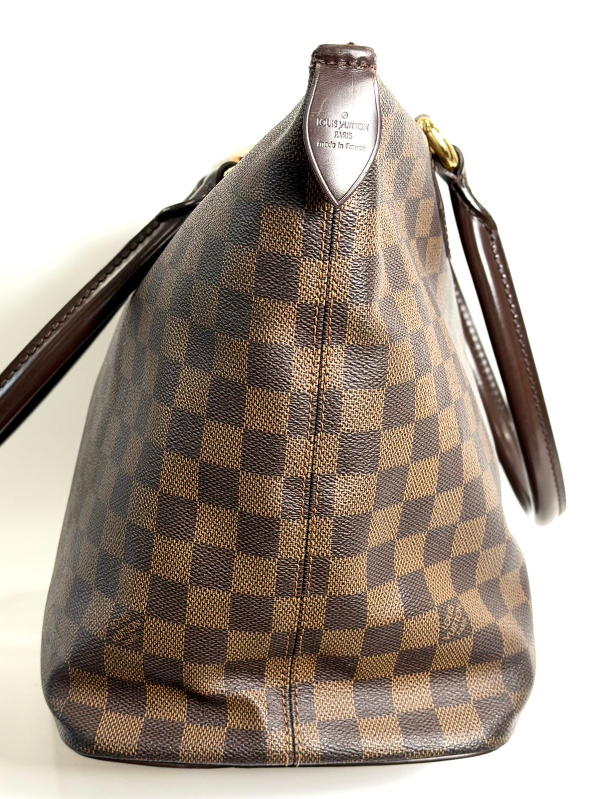 LOUIS VUITTON DAMIER EBENE SALEYA MM TOTE BAG