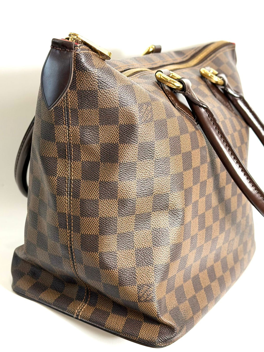 LOUIS VUITTON DAMIER EBENE SALEYA MM TOTE BAG