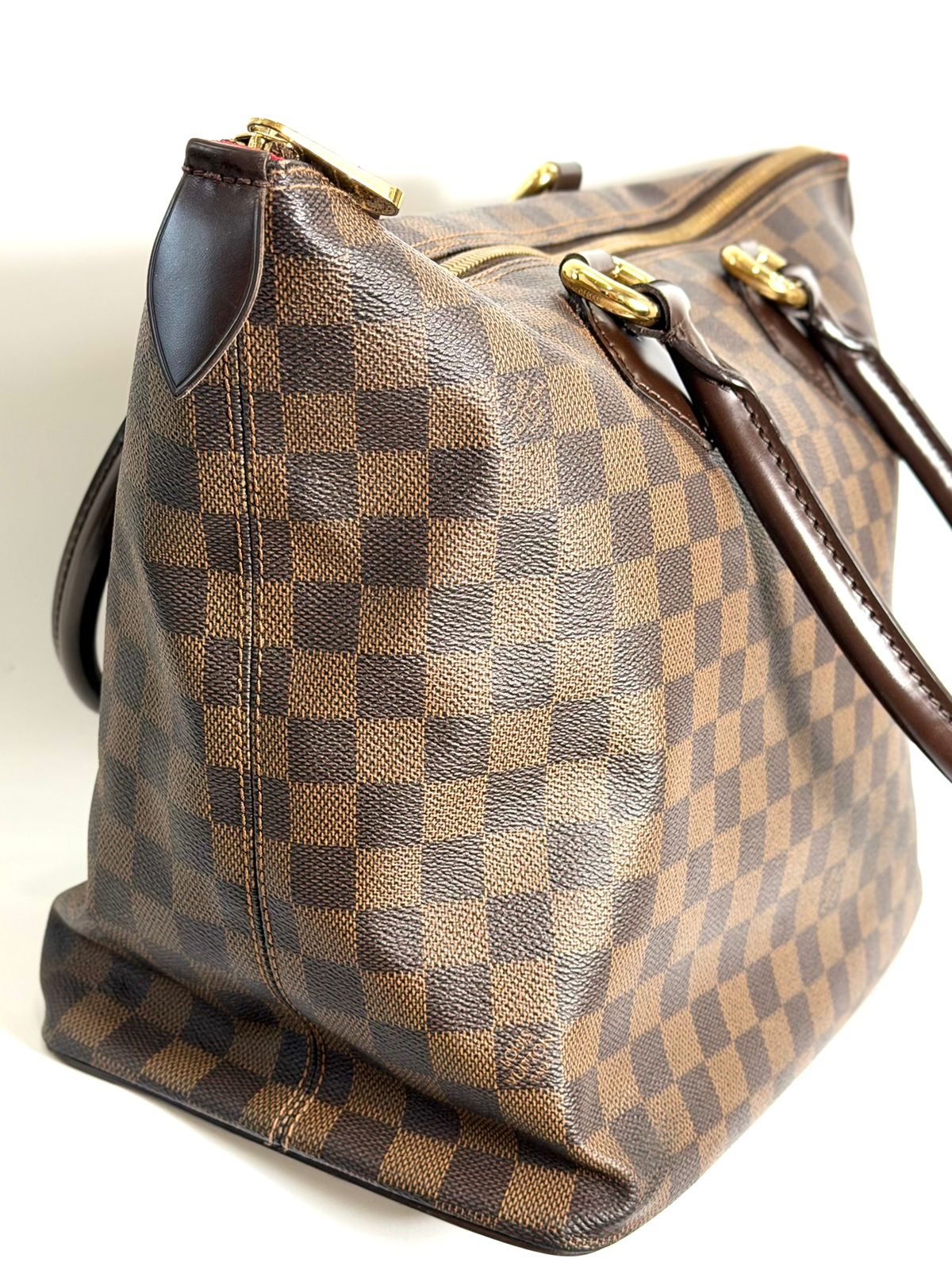 LOUIS VUITTON DAMIER EBENE SALEYA MM TOTE BAG