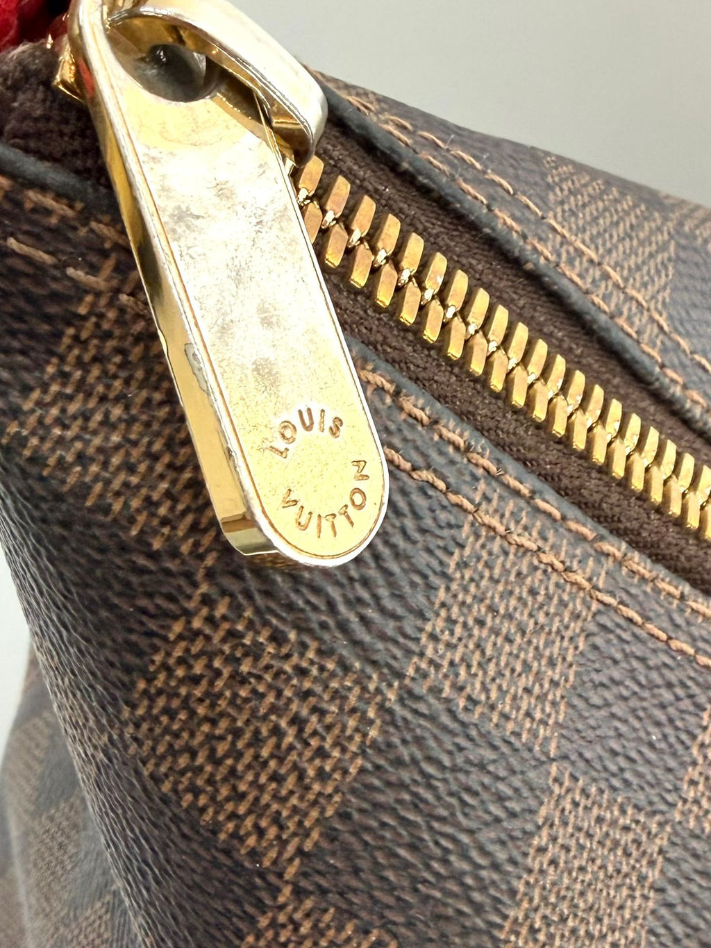 LOUIS VUITTON DAMIER EBENE SALEYA MM TOTE BAG