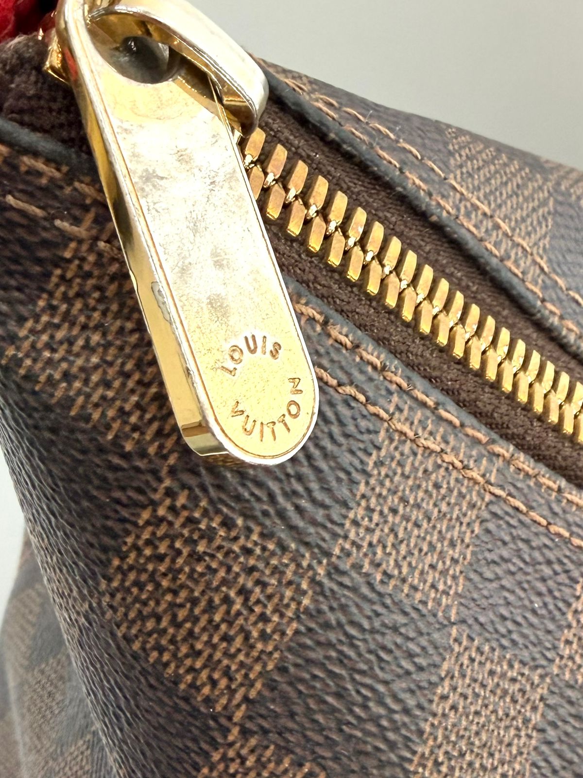 LOUIS VUITTON DAMIER EBENE SALEYA MM TOTE BAG