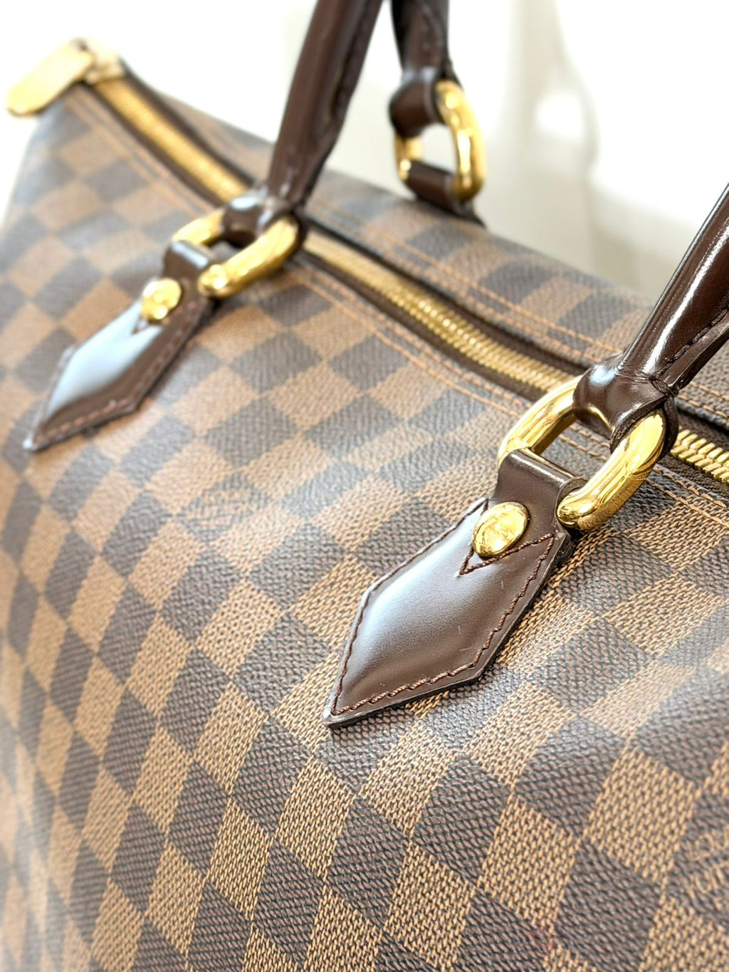 LOUIS VUITTON DAMIER EBENE SALEYA MM TOTE BAG