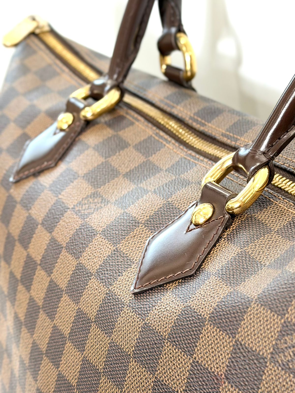 LOUIS VUITTON DAMIER EBENE SALEYA MM TOTE BAG