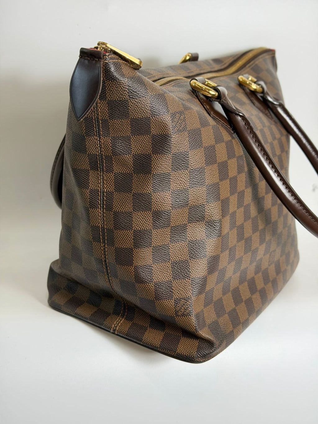 LOUIS VUITTON DAMIER EBENE SALEYA MM TOTE BAG