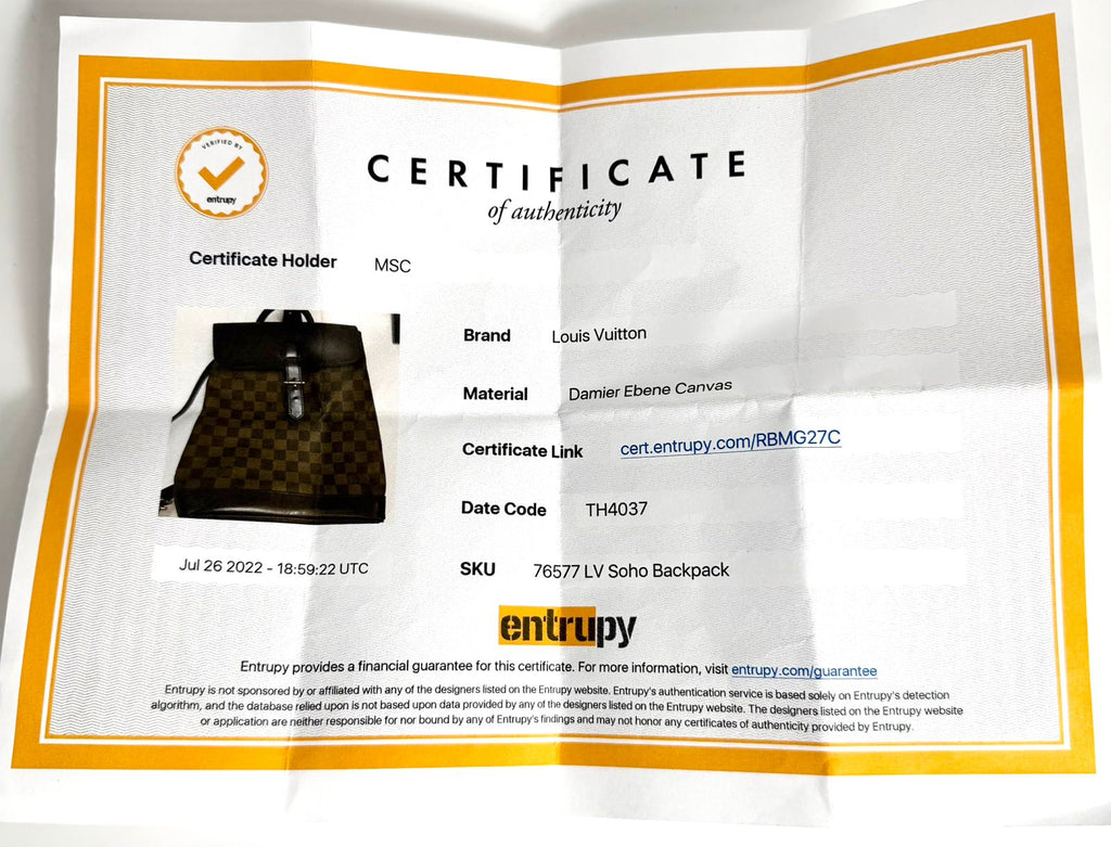 LOUIS VUITTON DAMIER EBENE SOHO BACKPACK