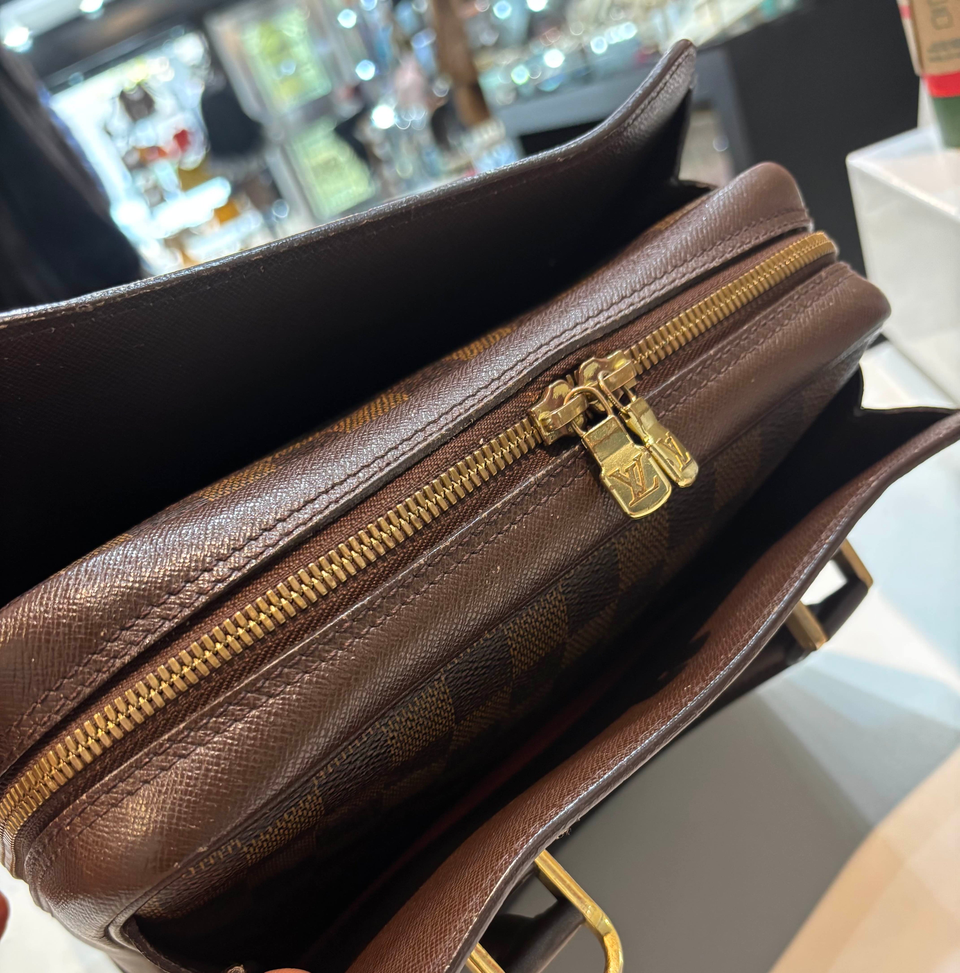 LOUIS VUITTON DAMIER EBENE TIRANA HANDBAG