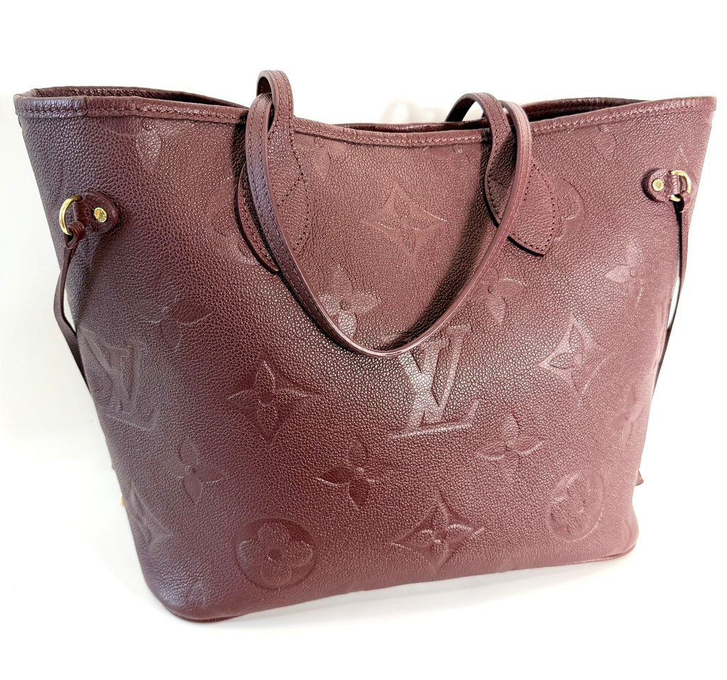 LV GIANT MONOGRAM  EMPREINTE LEATHER NEVERFULL MM TOTE BAG