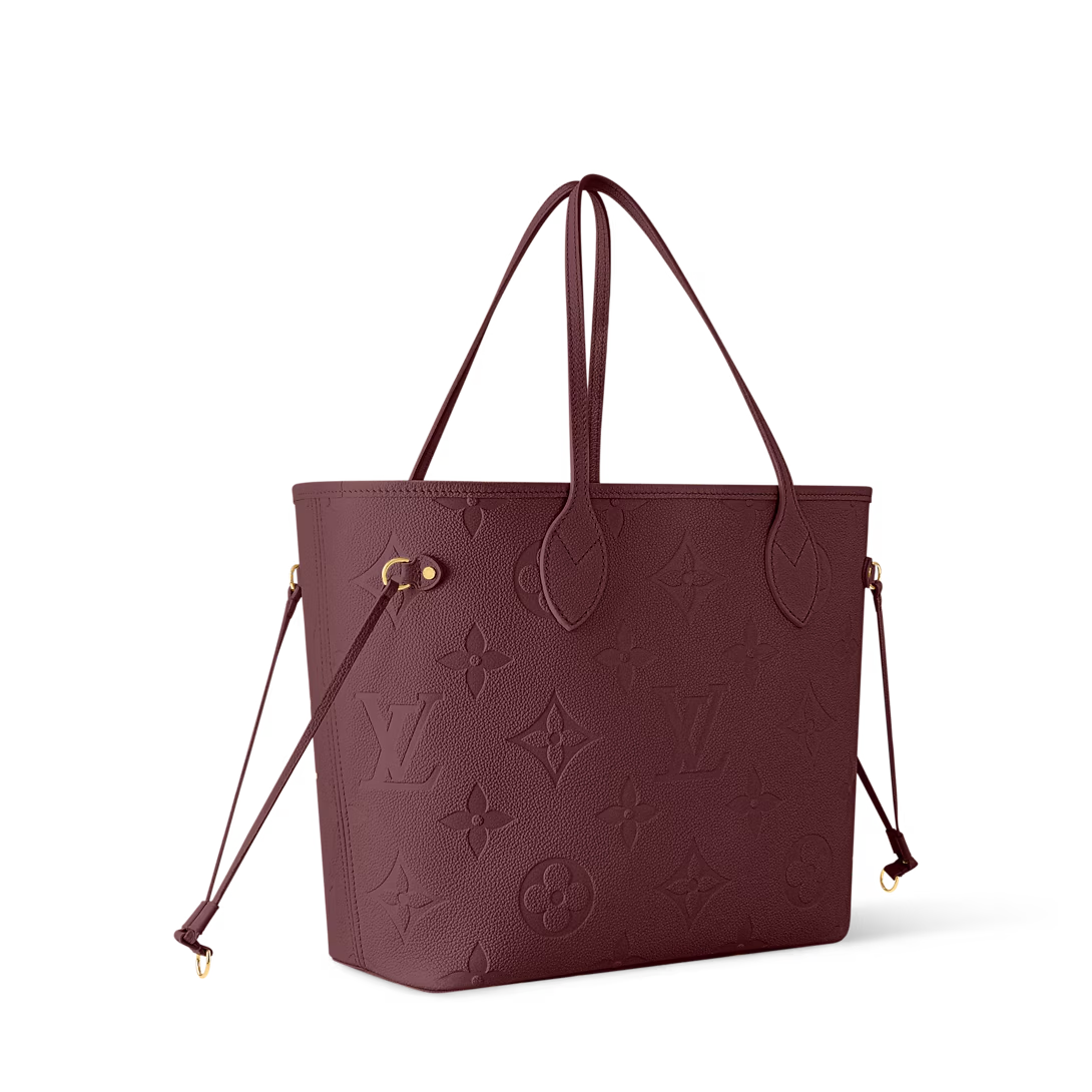 LV GIANT MONOGRAM  EMPREINTE LEATHER NEVERFULL MM TOTE BAG