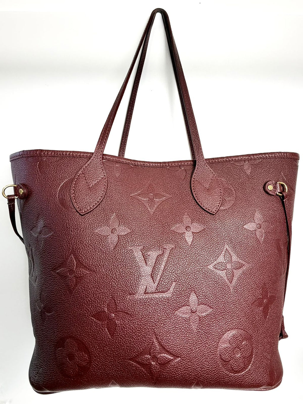 LV GIANT MONOGRAM  EMPREINTE LEATHER NEVERFULL MM TOTE BAG