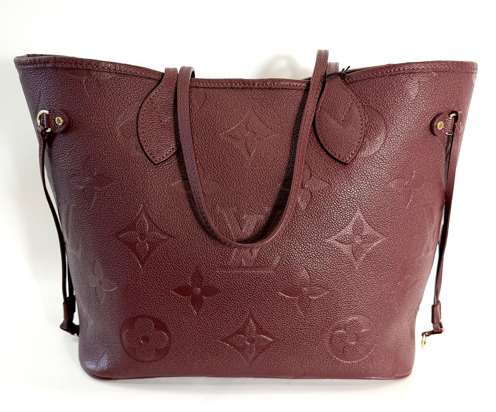LV GIANT MONOGRAM  EMPREINTE LEATHER NEVERFULL MM TOTE BAG