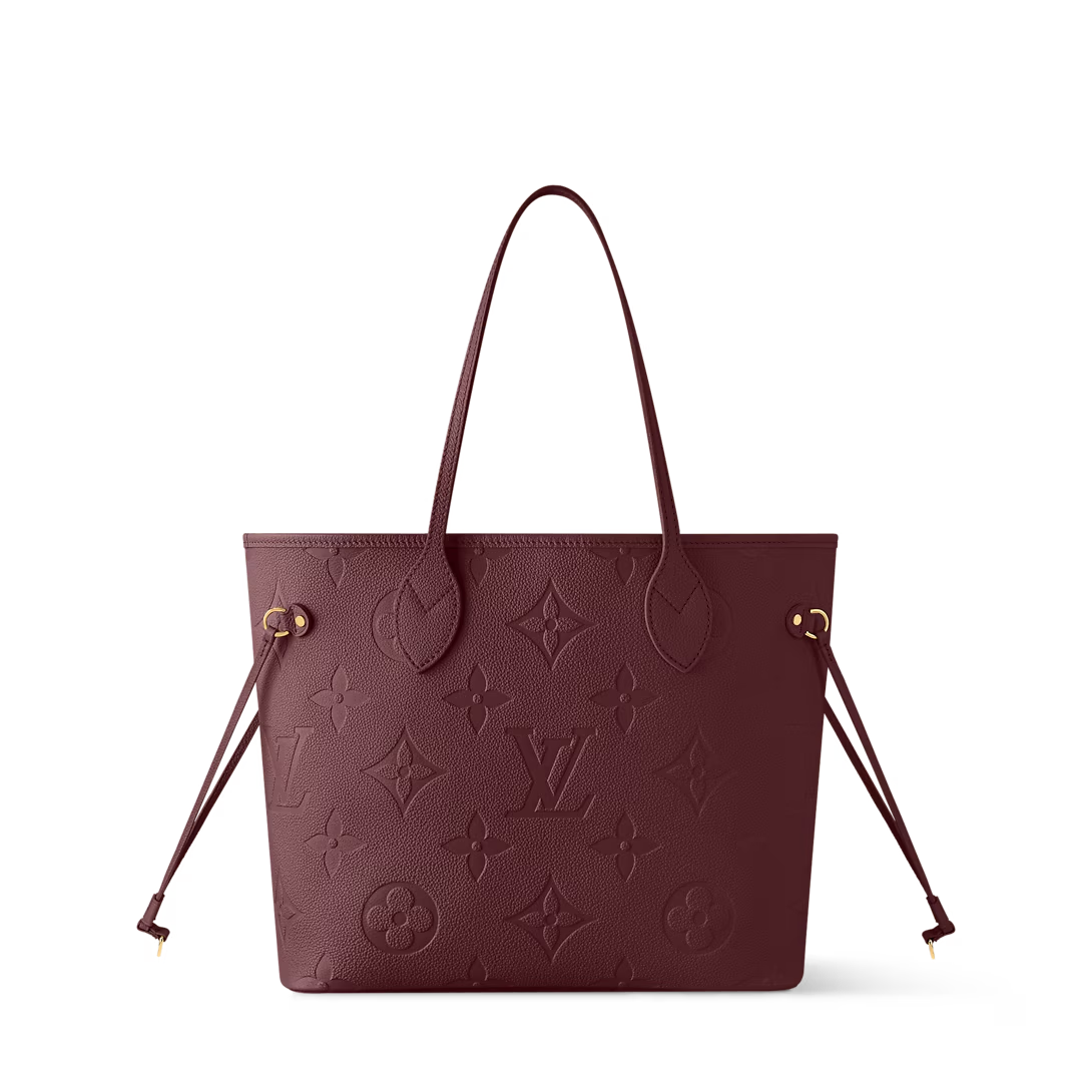 LV GIANT MONOGRAM  EMPREINTE LEATHER NEVERFULL MM TOTE BAG