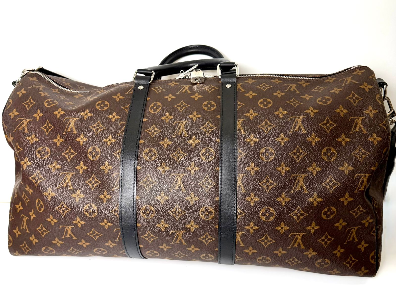 LOUIS VUITTON MONOGRAM MACASSAR KEEPALL BANDOULIÈRE 55 BAG