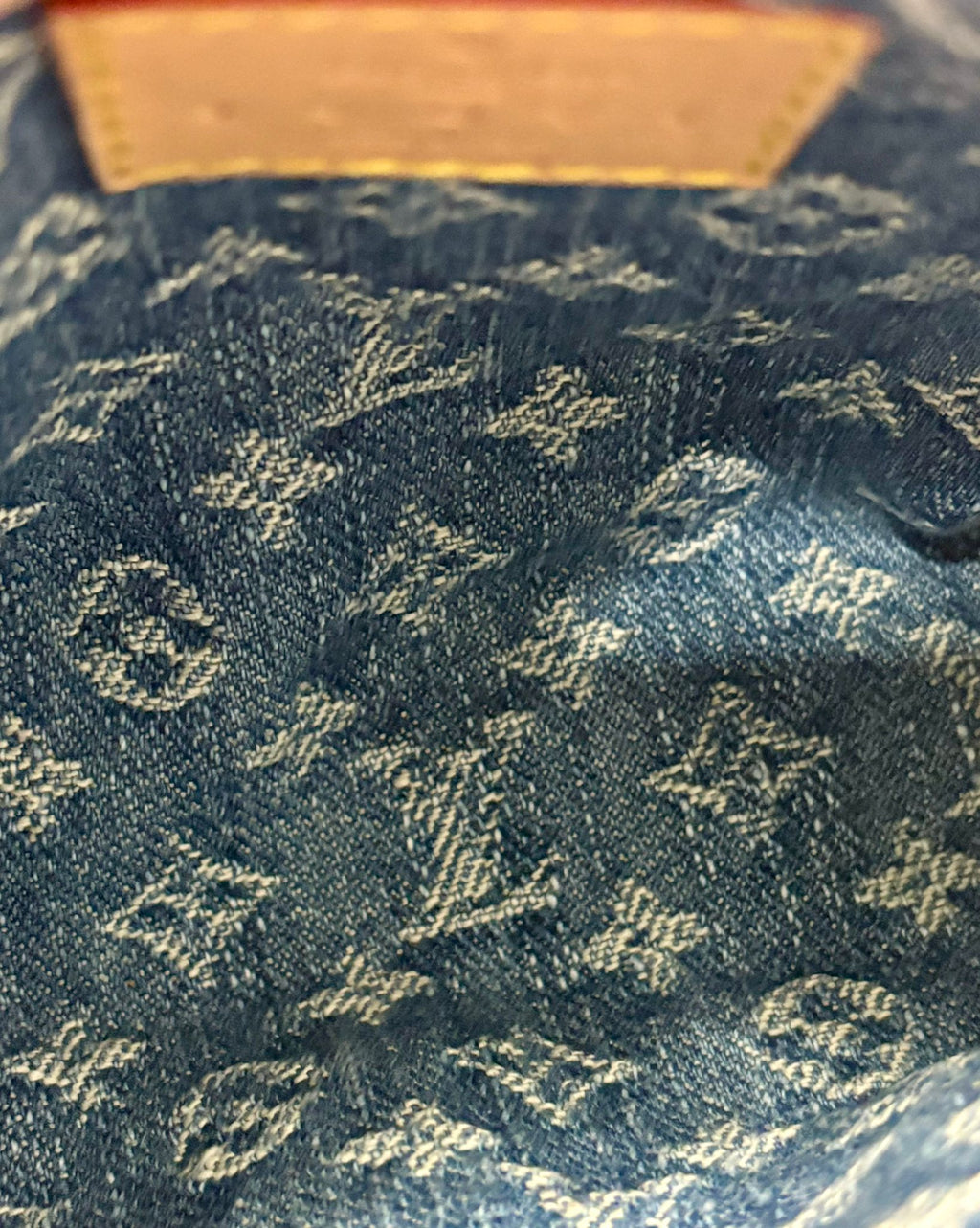 LOUIS VUITTON LV REMIX NANO SPEEDY BLUE DENIM HANDBAG