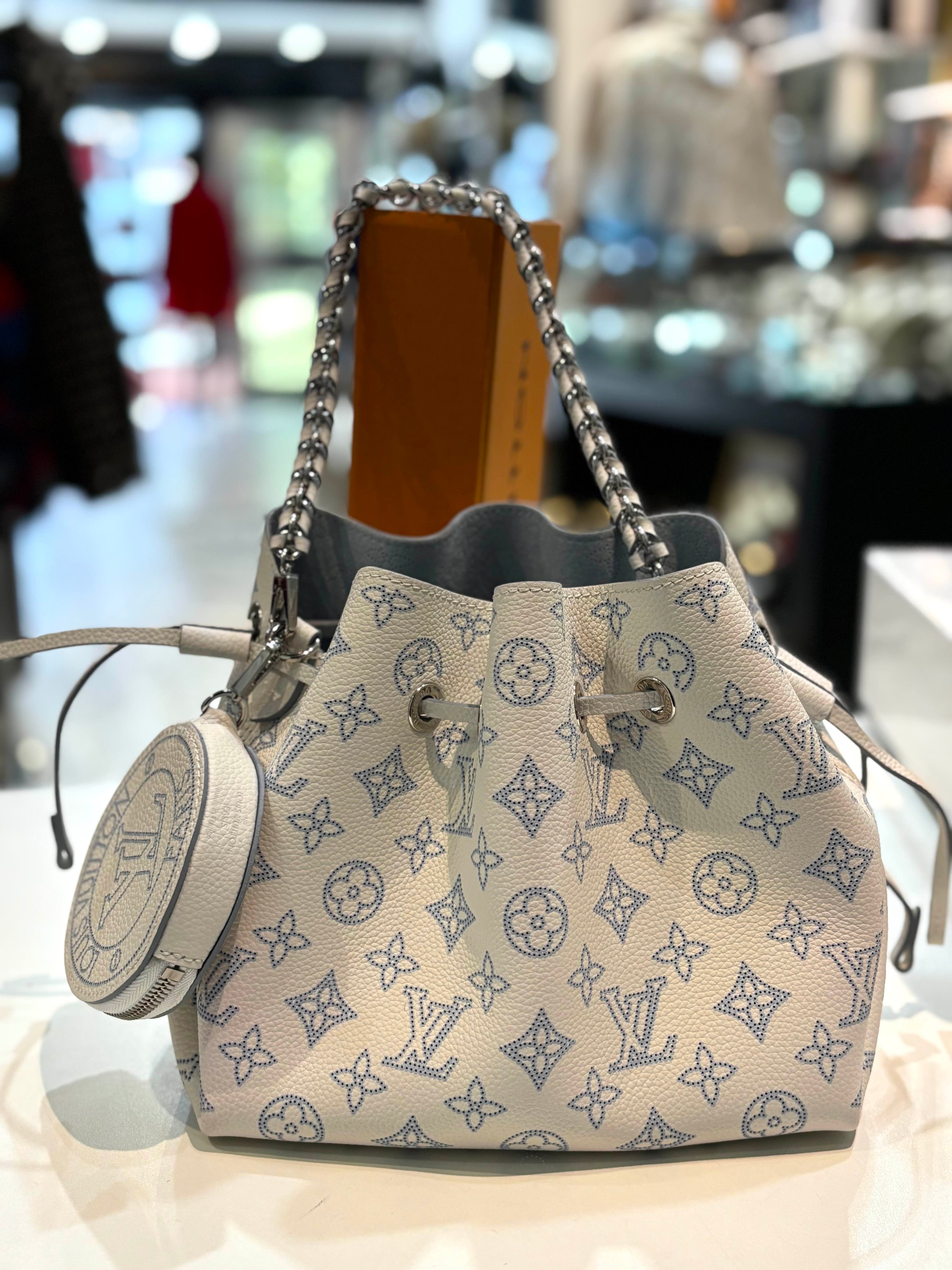LOUIS VUITTON BELLA MAHINA PERFORATED CALFSKIN LEATHER BAG