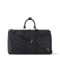 LOUIS VUITTON MONOGRAM ECLIPSE KEEPALL BANDOULIÈRE 55 DUFFLE BAG