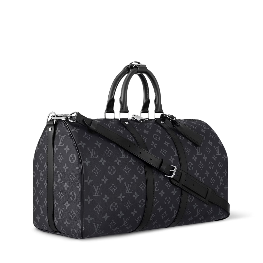LOUIS VUITTON MONOGRAM ECLIPSE KEEPALL BANDOULIÈRE 55 DUFFLE BAG