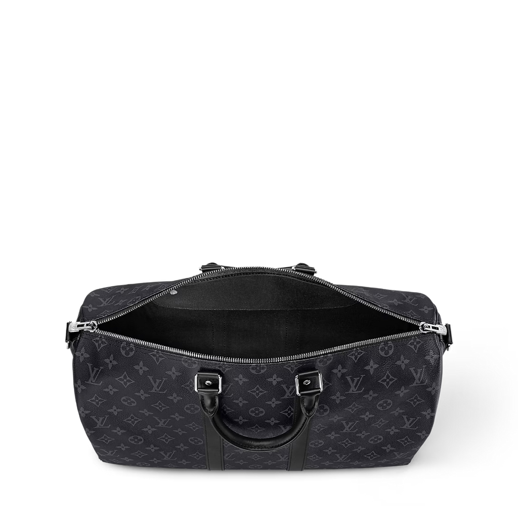 LOUIS VUITTON MONOGRAM ECLIPSE KEEPALL BANDOULIÈRE 55 DUFFLE BAG