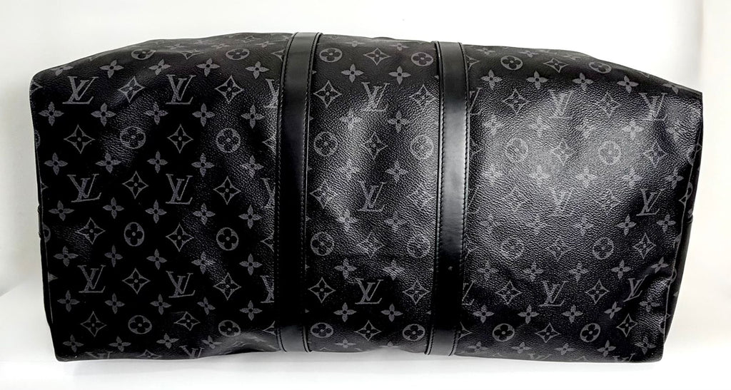 LOUIS VUITTON MONOGRAM ECLIPSE KEEPALL BANDOULIÈRE 55 DUFFLE BAG