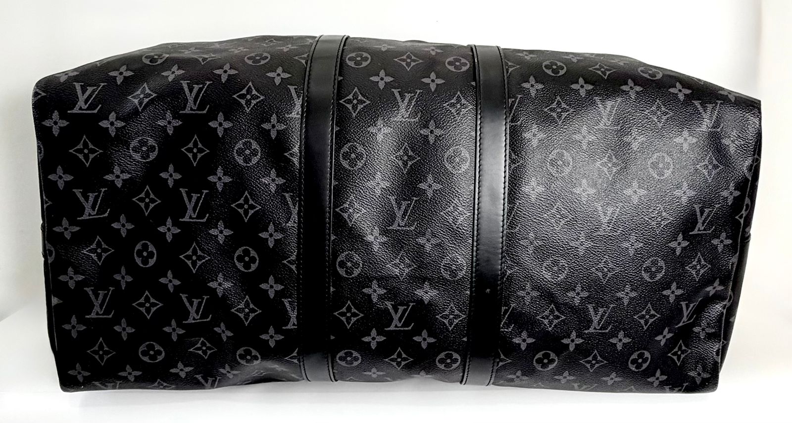 LOUIS VUITTON MONOGRAM ECLIPSE KEEPALL BANDOULIÈRE 55 DUFFLE BAG