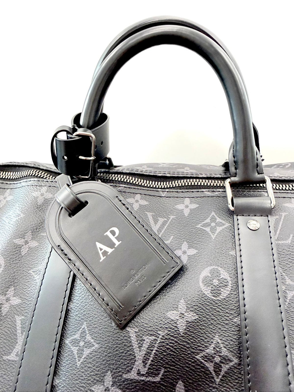 LOUIS VUITTON MONOGRAM ECLIPSE KEEPALL BANDOULIÈRE 55 DUFFLE BAG