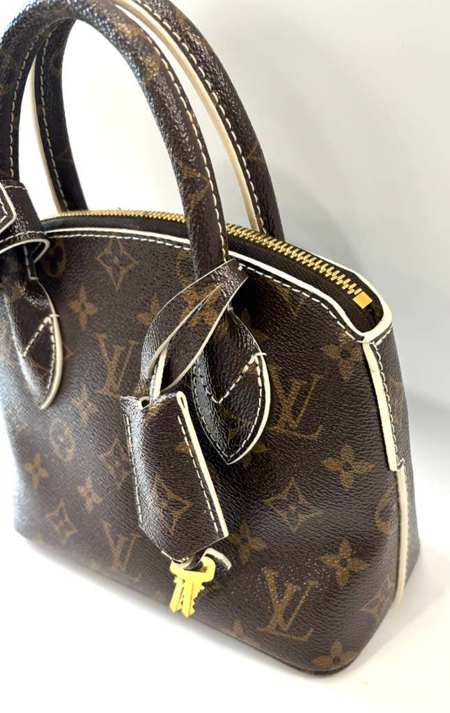 LOUIS VUITTON MONOGRAM SHINE FETISH LOCKIT BB TOTE BAG