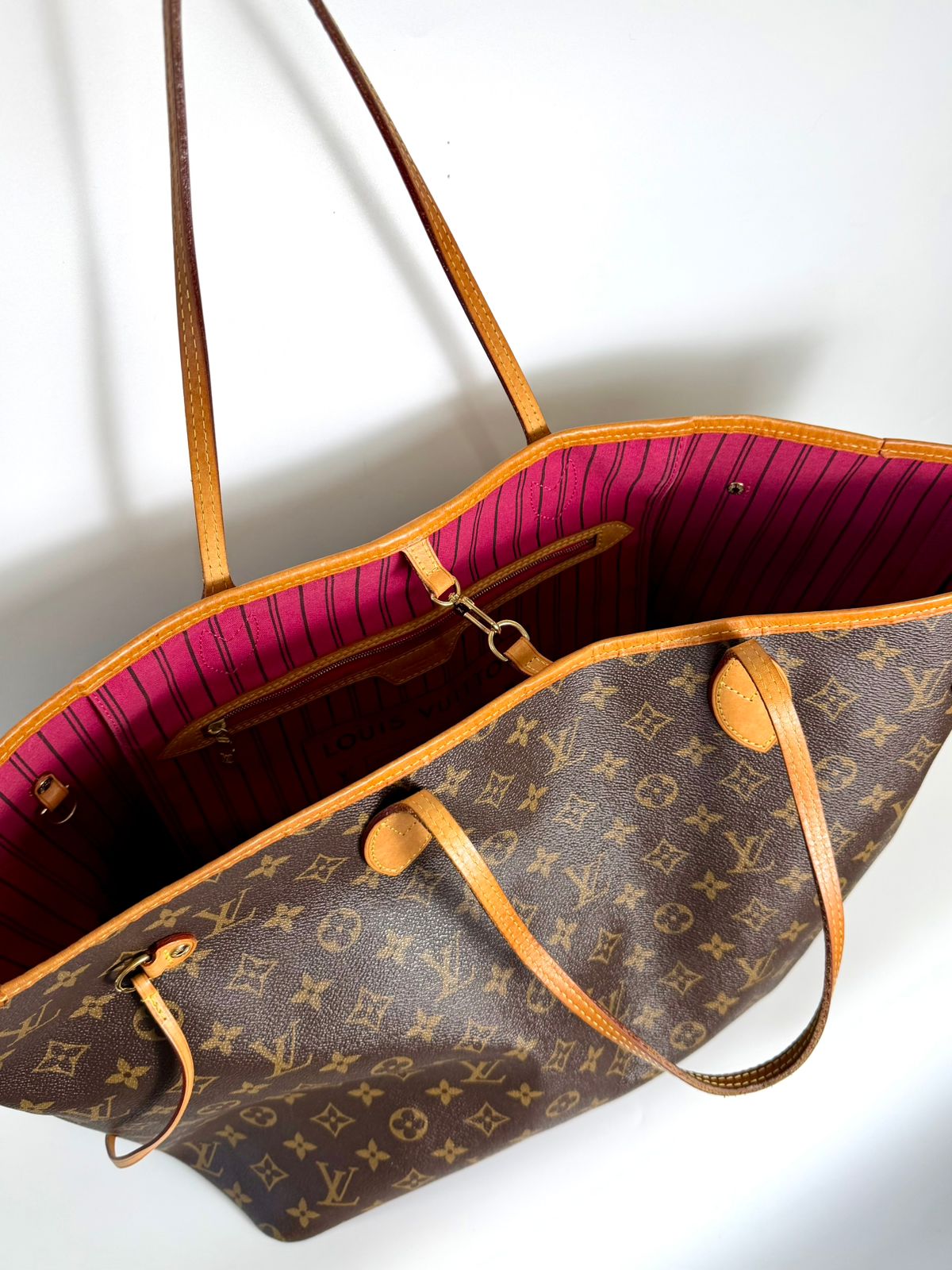 LV MONOGRAM NEVERFULL GM TOTE BAG PIVOINE