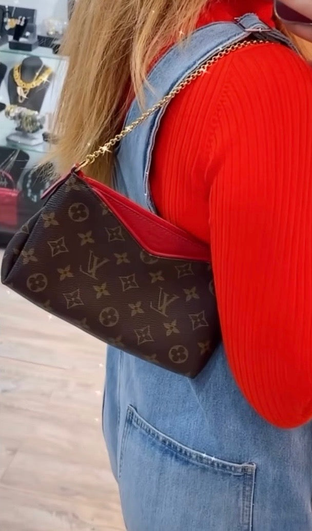 LOUIS VUITTON  MONOGRAM PALLAS CROSSBODY BAG CHERRY