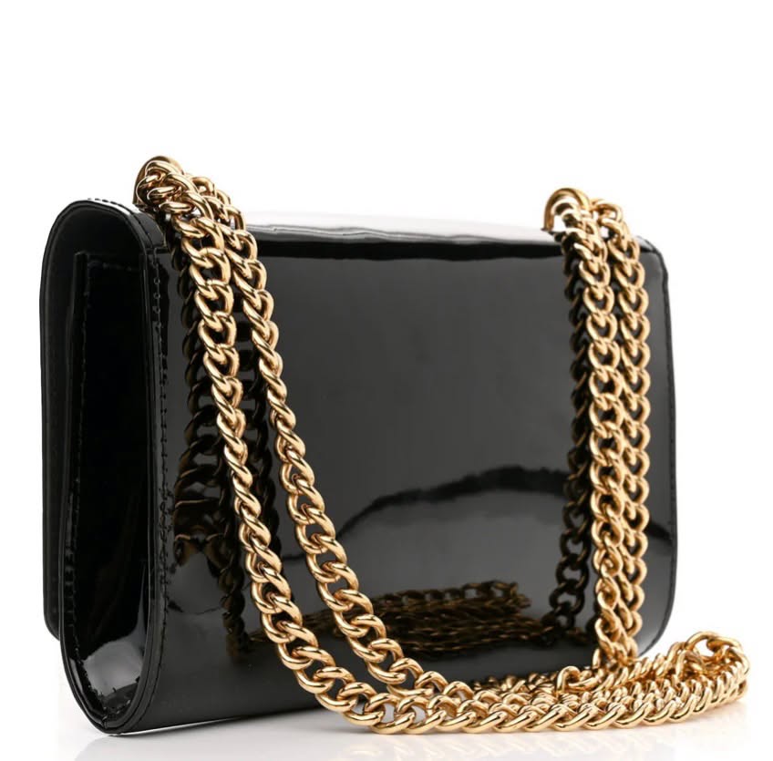 LOUIS VUITTON PATENT LOUISE MM SLIDING CHAIN SHOULDER BAG