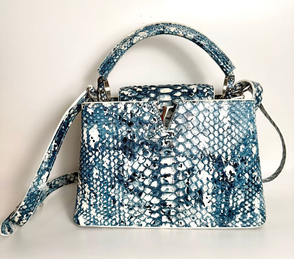 LOUIS VUITTON PYTHON SNAKESKIN CAPUCINES PM BAG