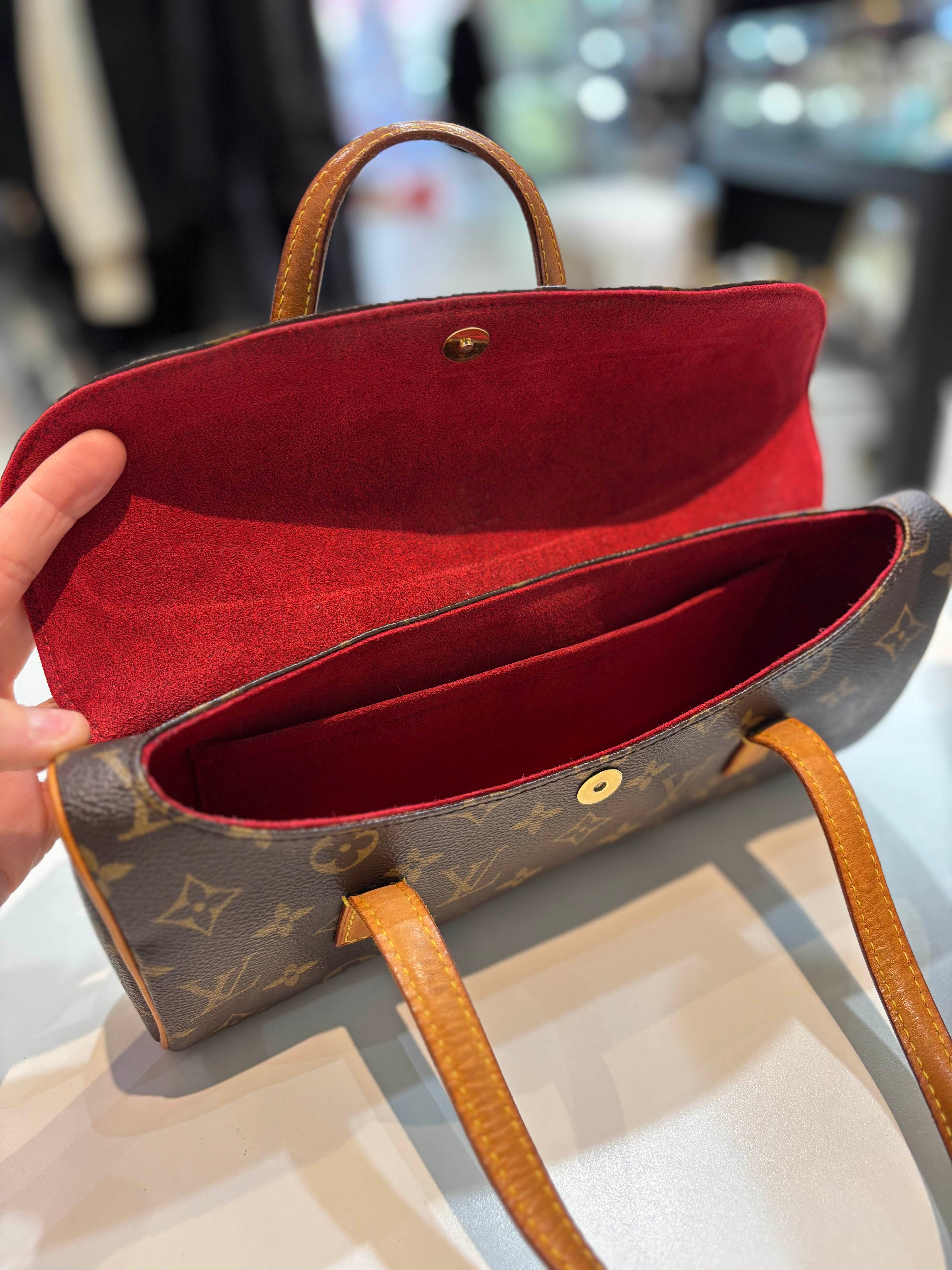 LOUIS VUITTON SONATINE MONOGRAM CANVAS HANDBAG