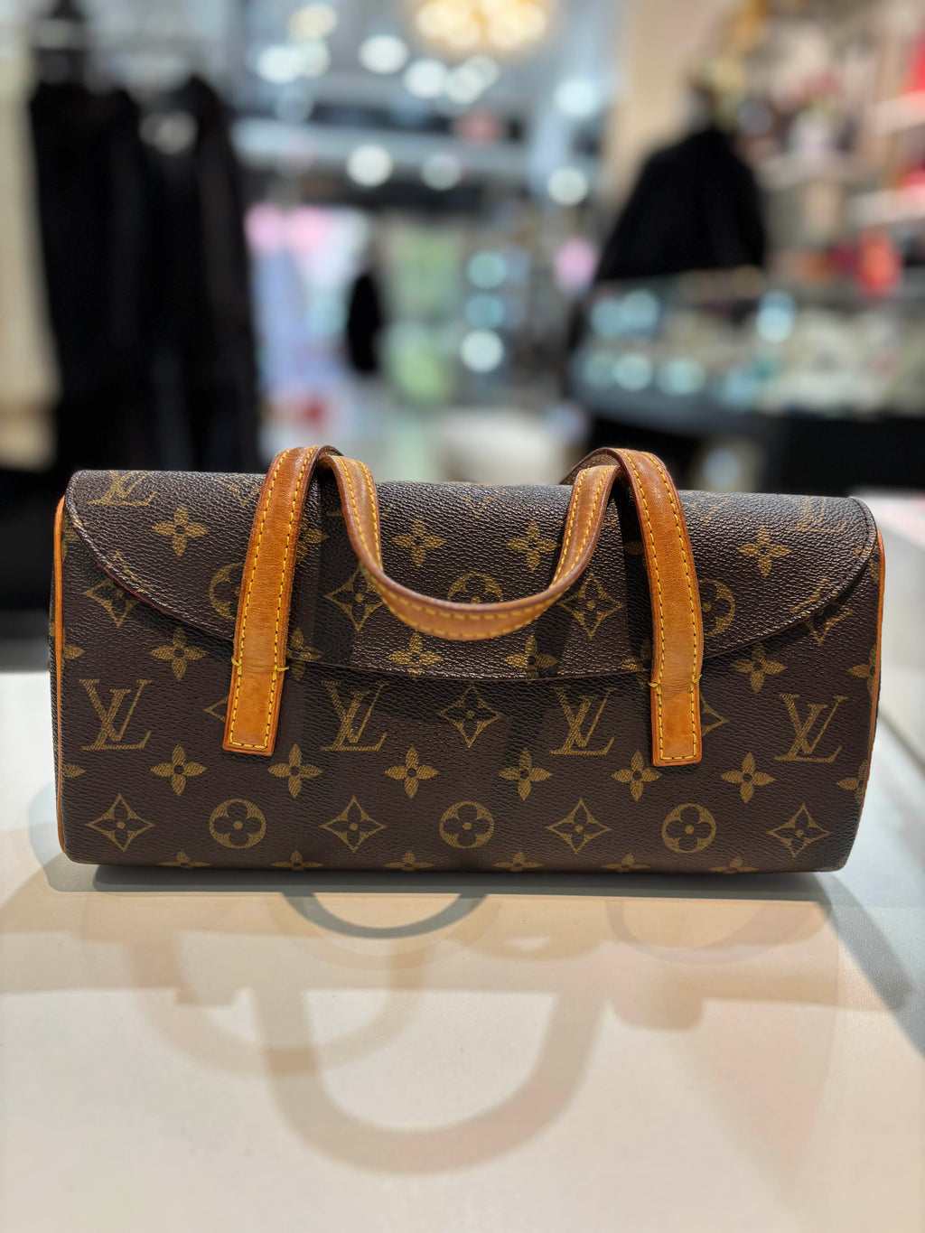 LOUIS VUITTON SONATINE MONOGRAM CANVAS HANDBAG