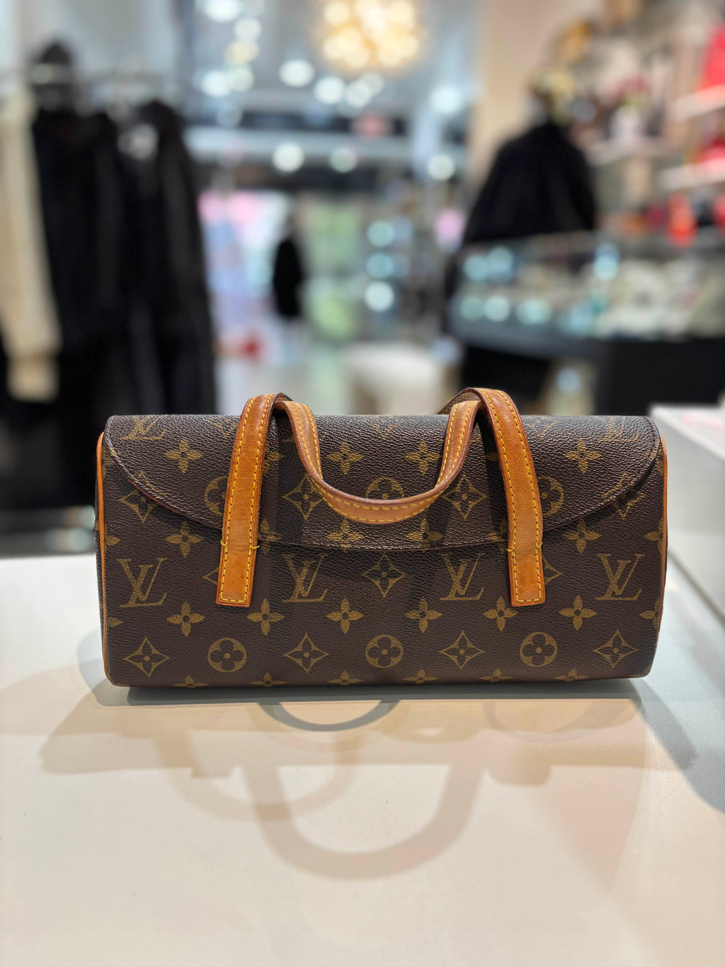 LOUIS VUITTON SONATINE MONOGRAM CANVAS HANDBAG