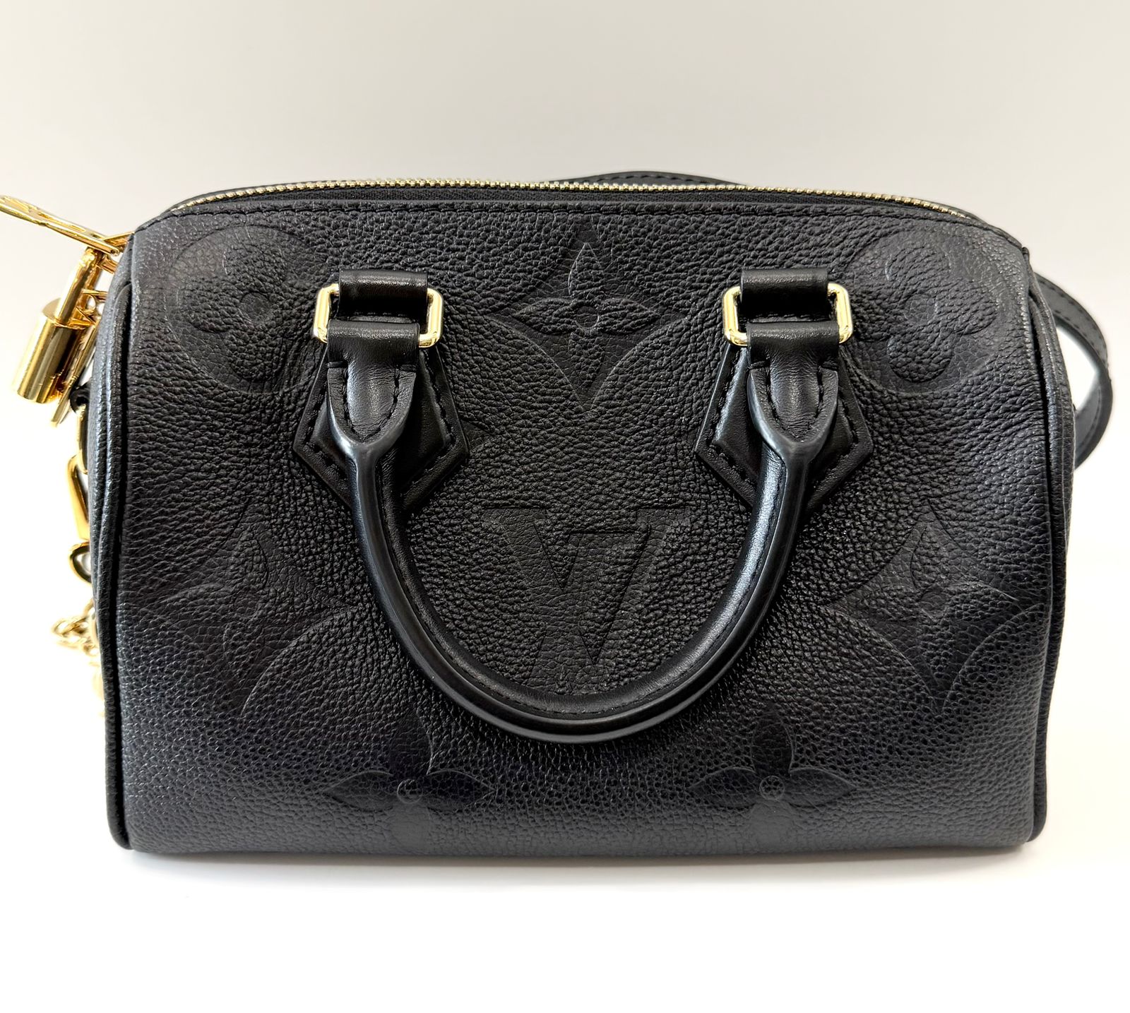 LV MONOGRAM SPEEDY 20 BANDOULIÈRE EMPREINTE LEATHER BAG