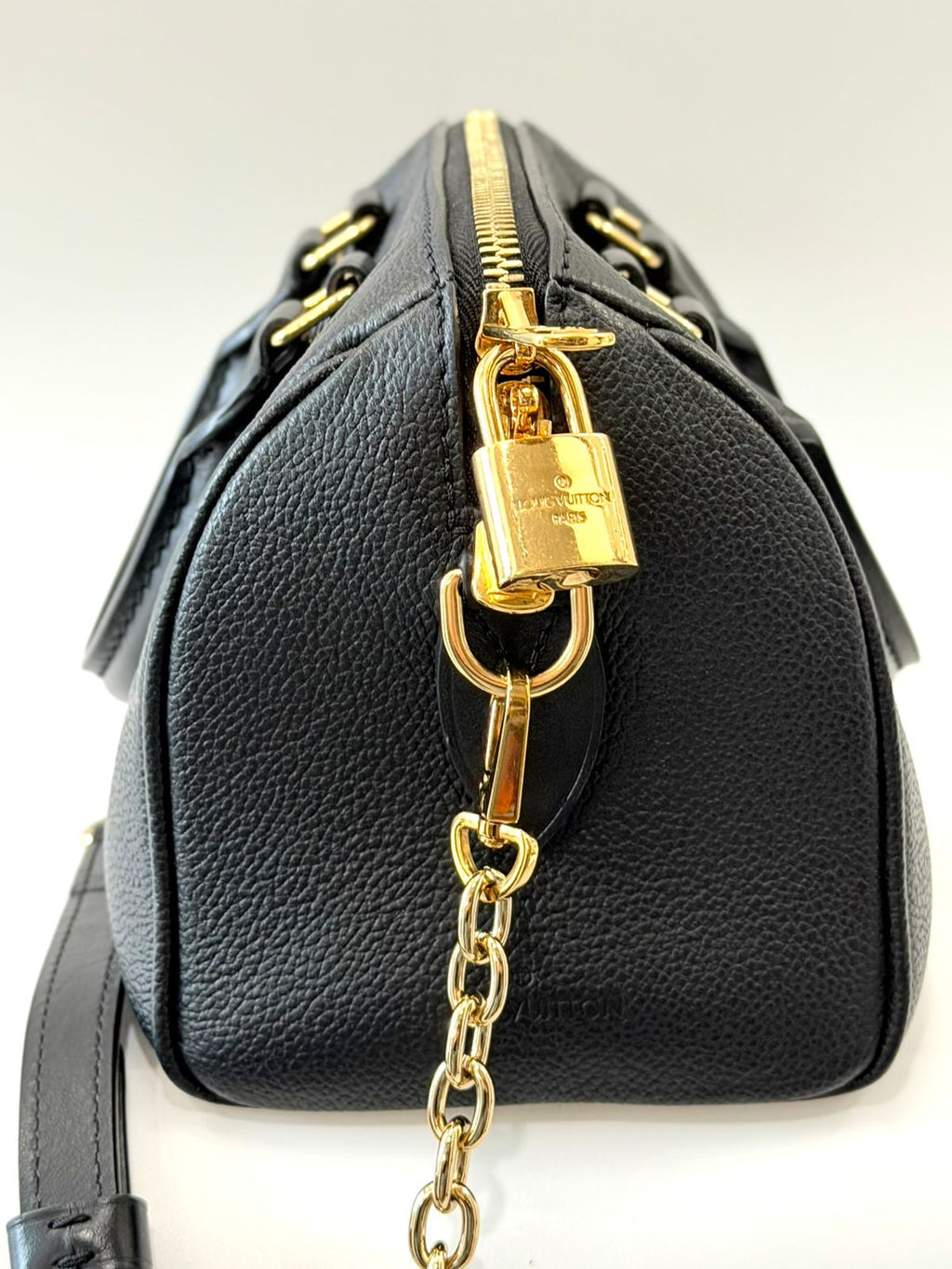 LV MONOGRAM SPEEDY 20 BANDOULIÈRE EMPREINTE LEATHER BAG