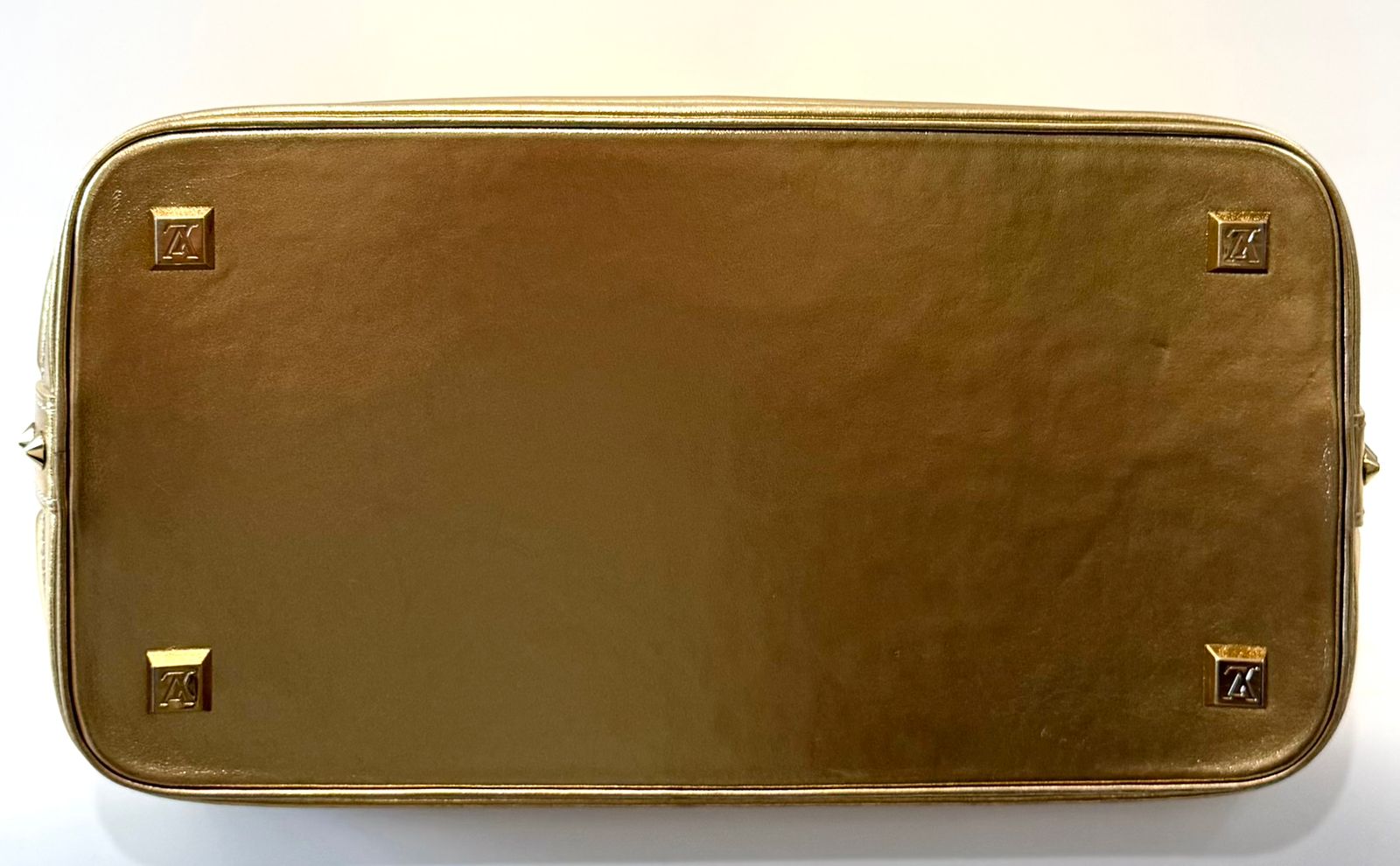 LOUIS VUITTON SUHALI METALLIC CALFSKIN LEATHER LOCKIT MM HANDBAG