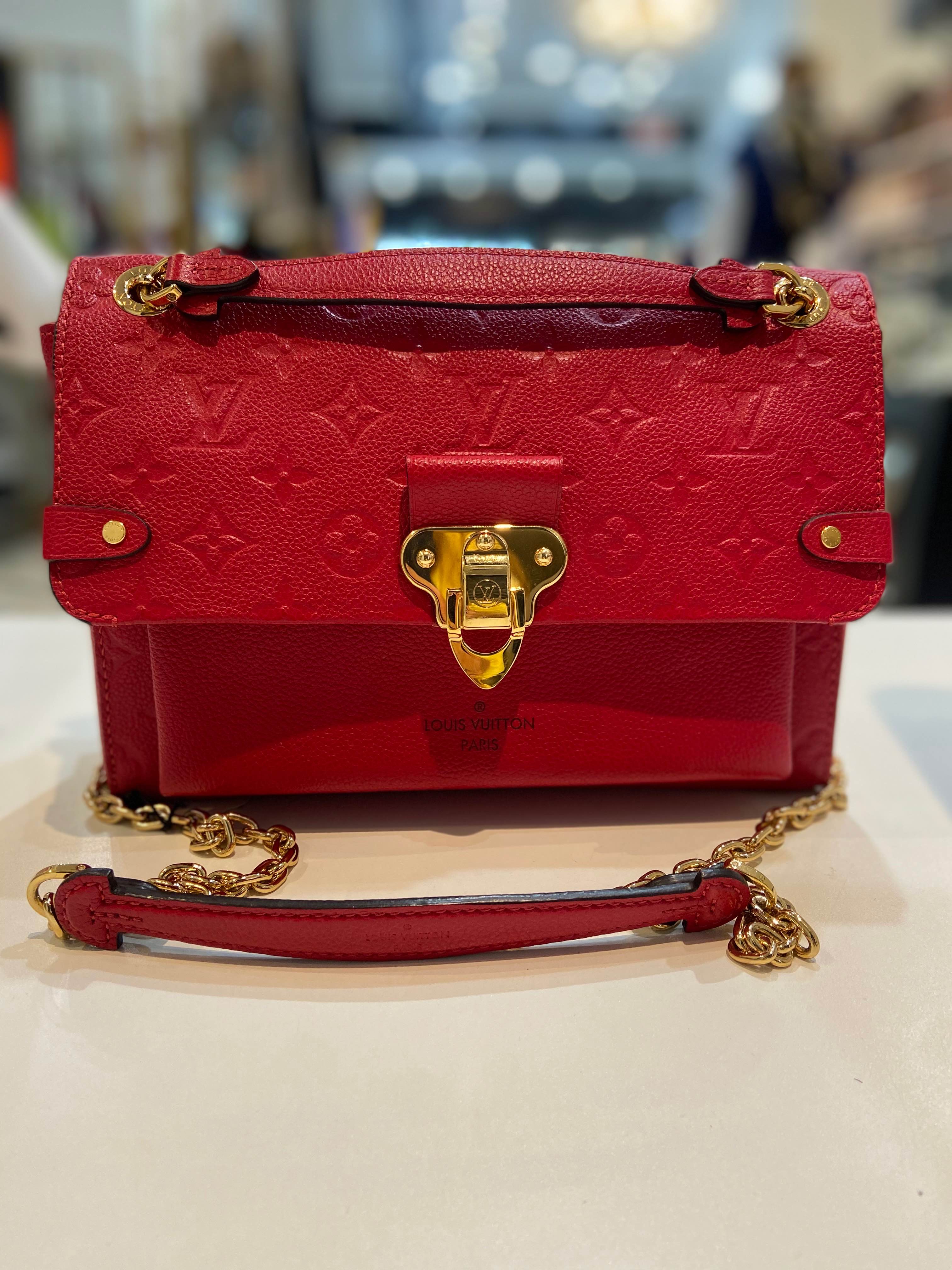 LV MONOGRAM EMPREINTE LEATHER VAVIN PM CHAIN BAG