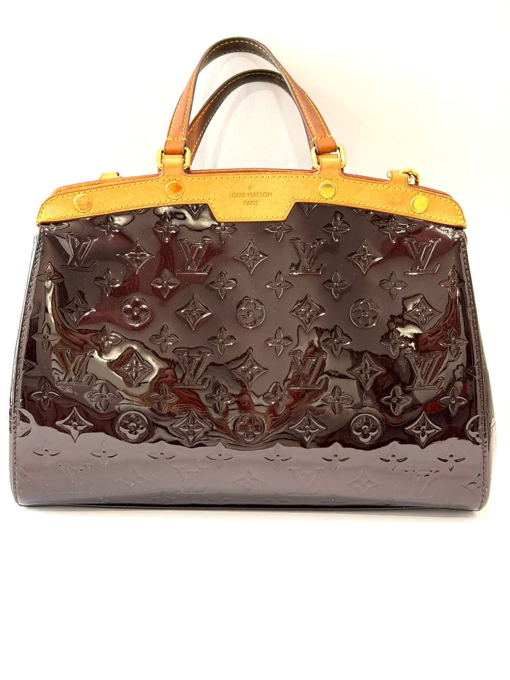 LOUIS VUITTON VERT MONOGRAM VERNIS BREA GM BAG