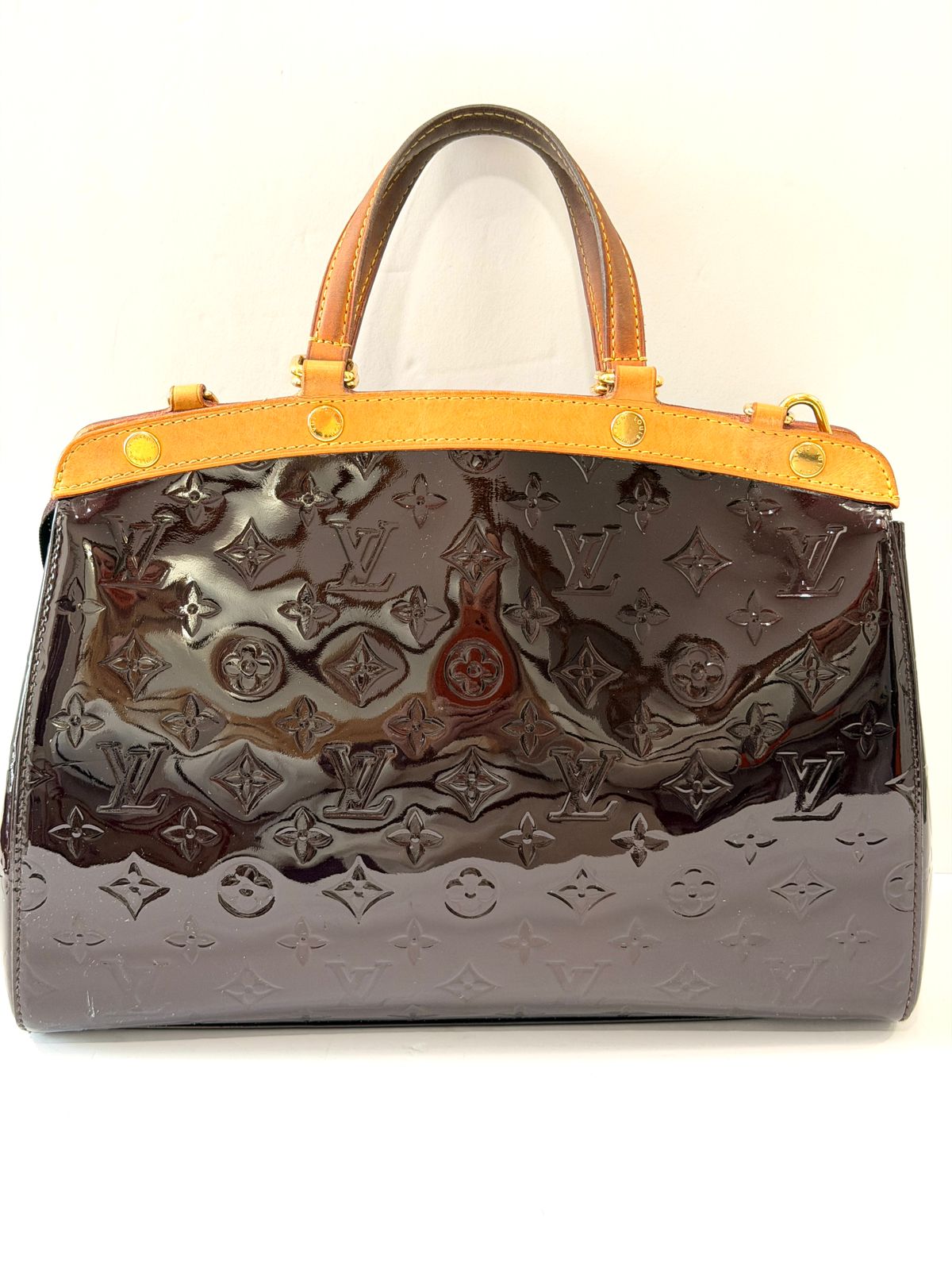 LOUIS VUITTON VERT MONOGRAM VERNIS BREA GM BAG