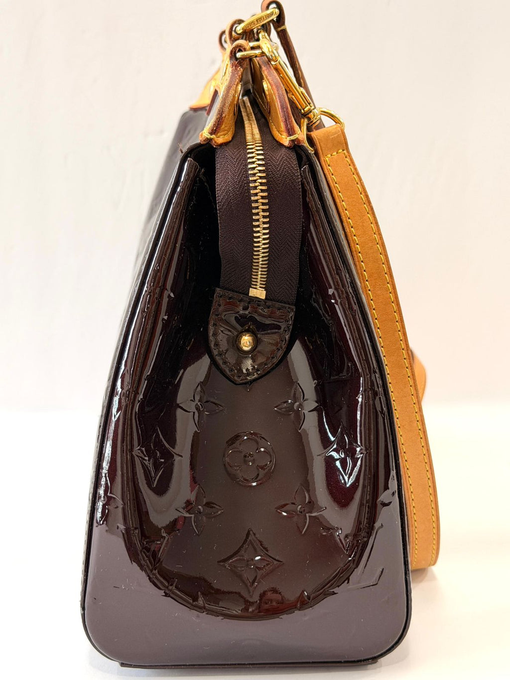 LOUIS VUITTON VERT MONOGRAM VERNIS BREA GM BAG