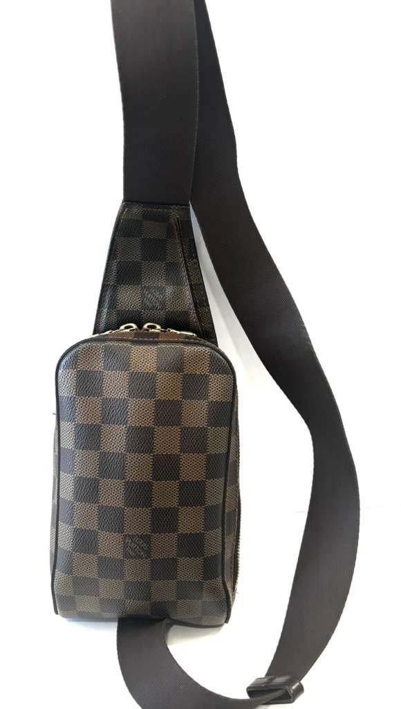 LOUIS VUITTON VINTAGE DAMIER EBENE GERONIMOS SLING BAG